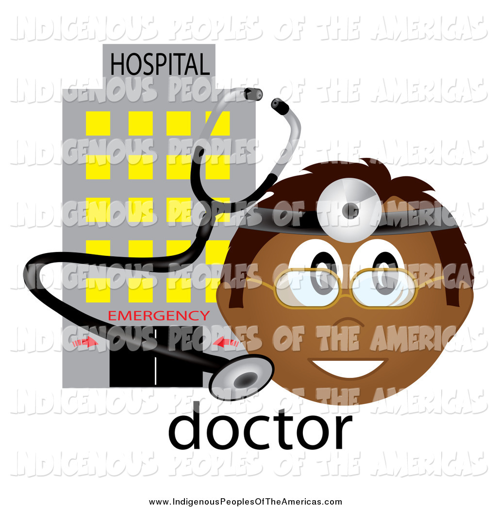 Male Doctor With A Stethoscope And Hospital