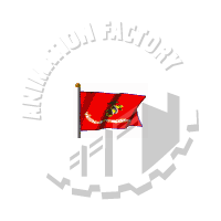 Marine Corps Flag Waving Animated Clipart
