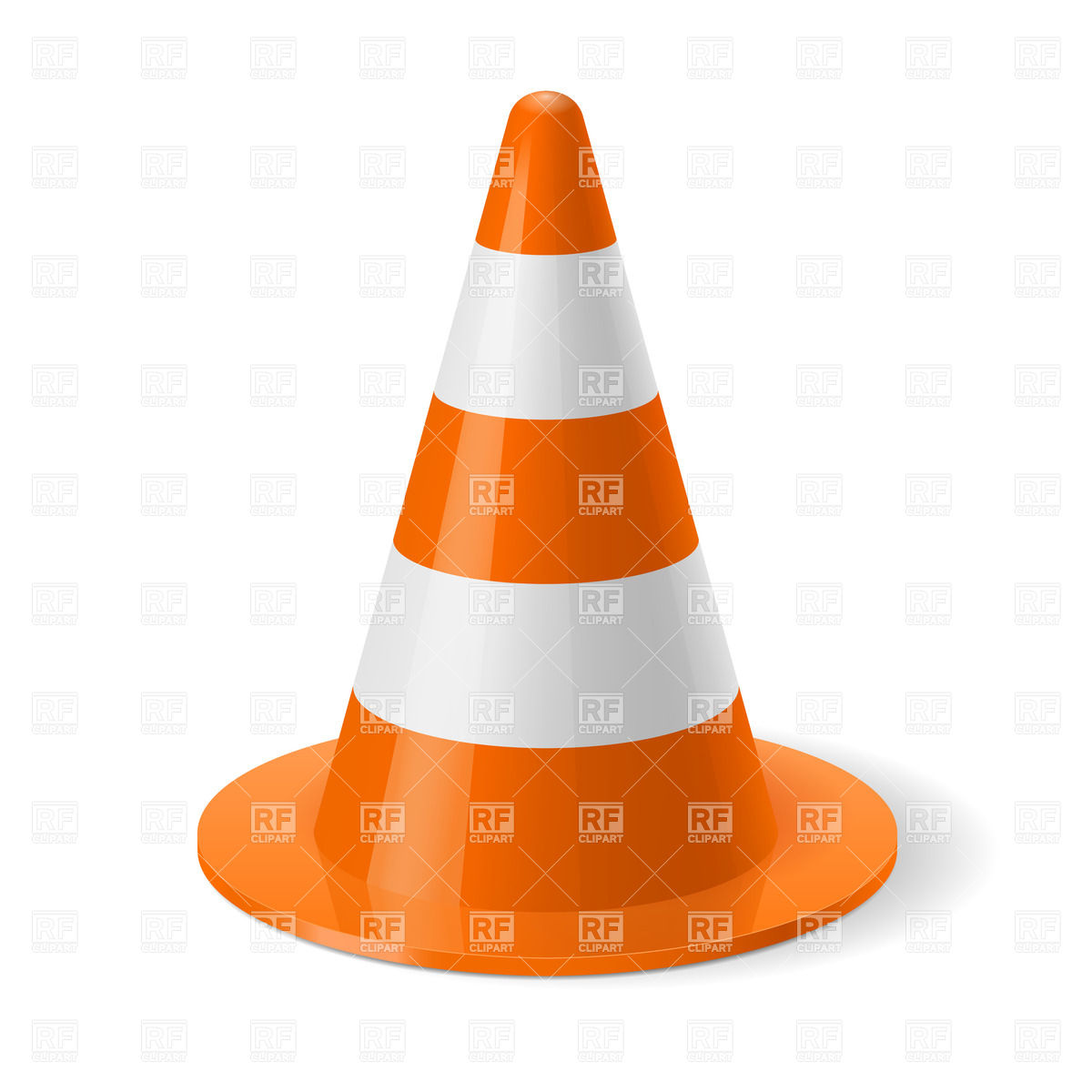     Orange Traffic Cone Download Royalty Free Vector Clipart  Eps