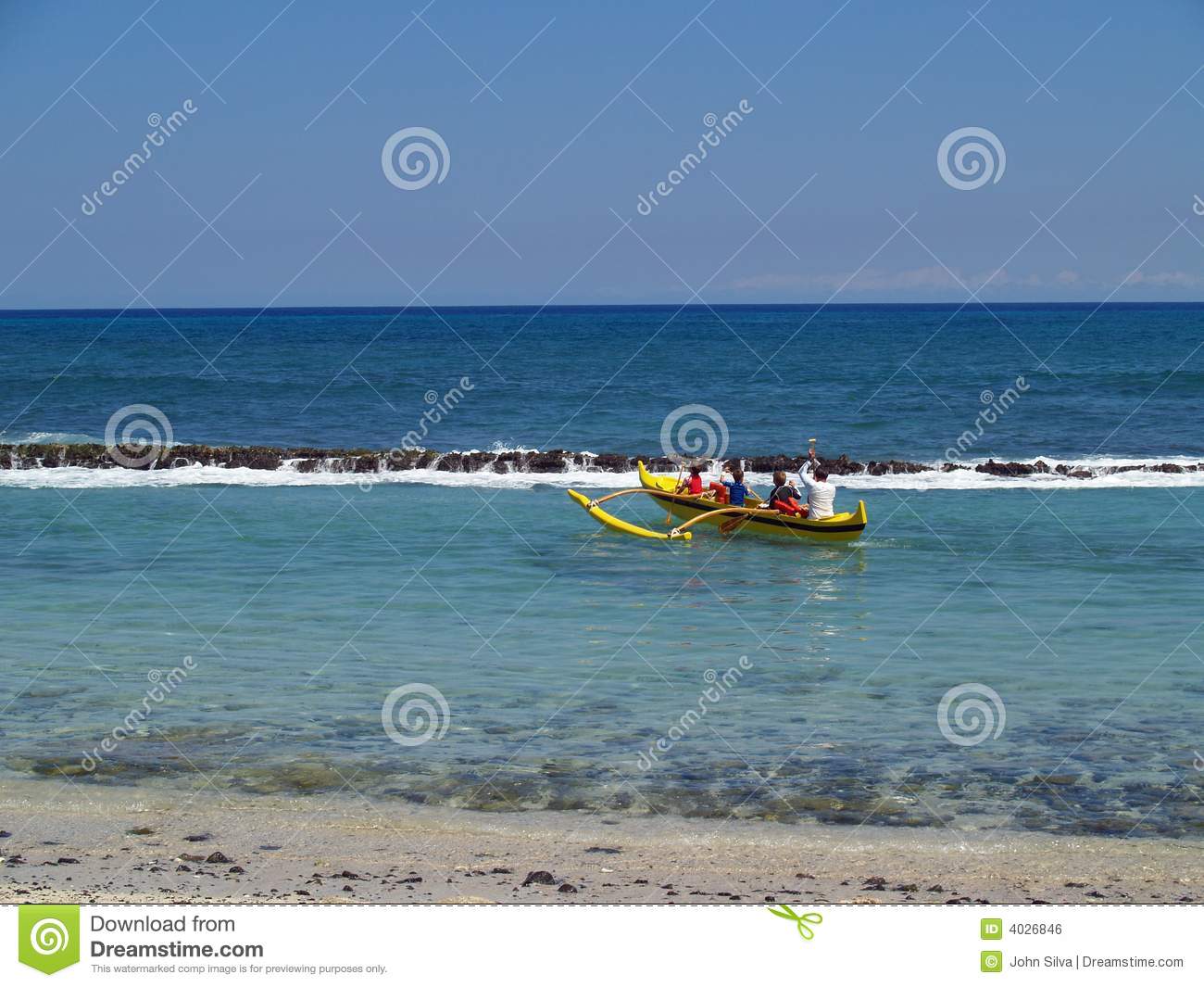 Outrigger Canoe Royalty Free Stock Image   Image  4026846