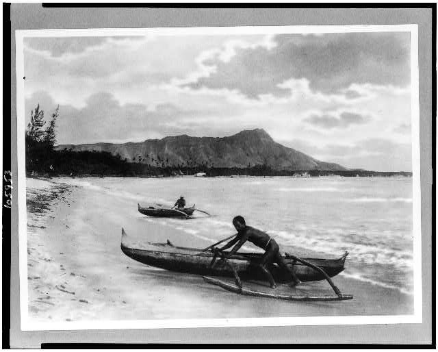 Outrigger Canoes Library Of Congress Prints   Photographs Division