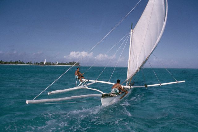 Outrigger Sailing Canoe Images