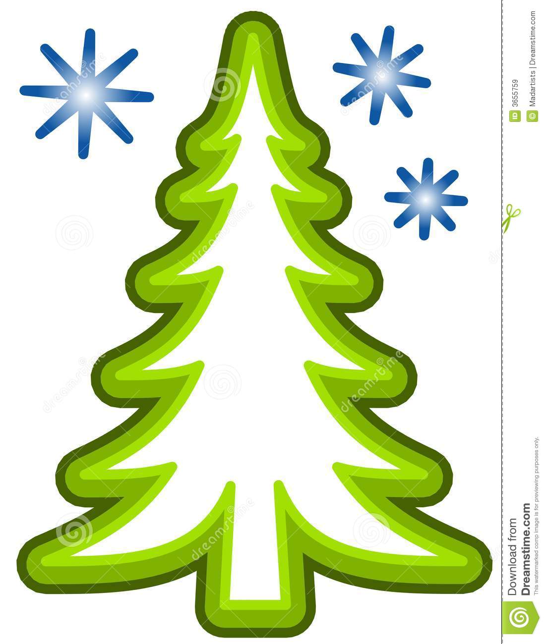 Simple Christmas Tree Clip Art Royalty Free Stock Images   Image