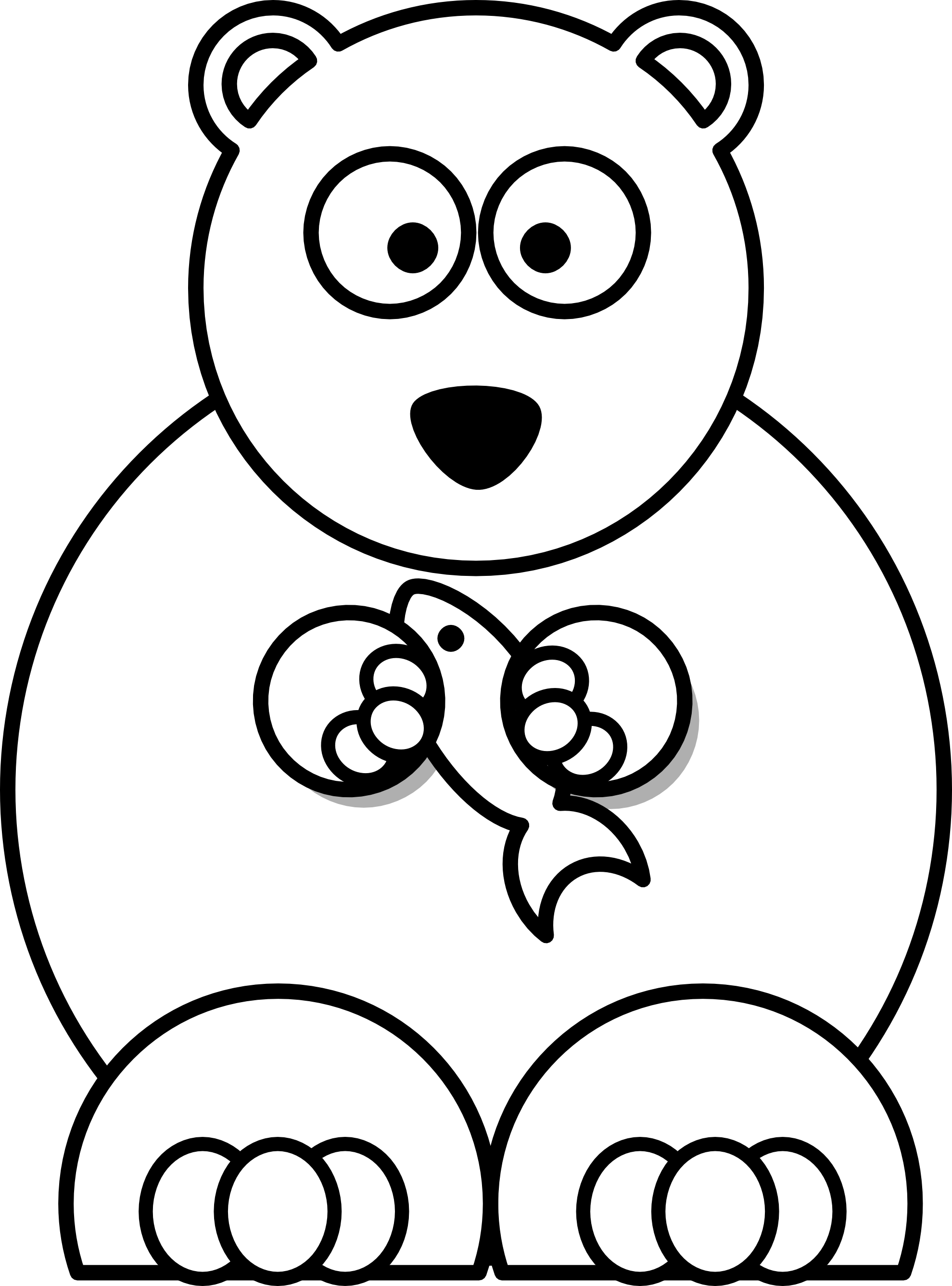 Teddy Bear Clip Art Black And White Black And White Clipart