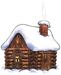 Winter Cabin Clip Art