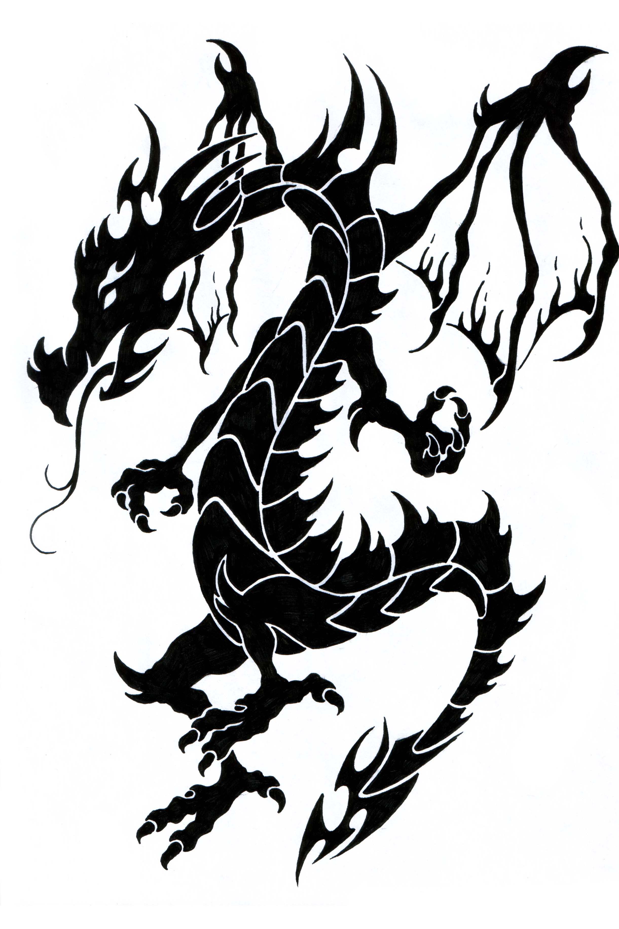 28 Black And White Dragon Tattoo   Free Cliparts That You Can Download    