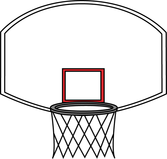 Basketball Backboard Clip Art Image   Basketball Backboard With A