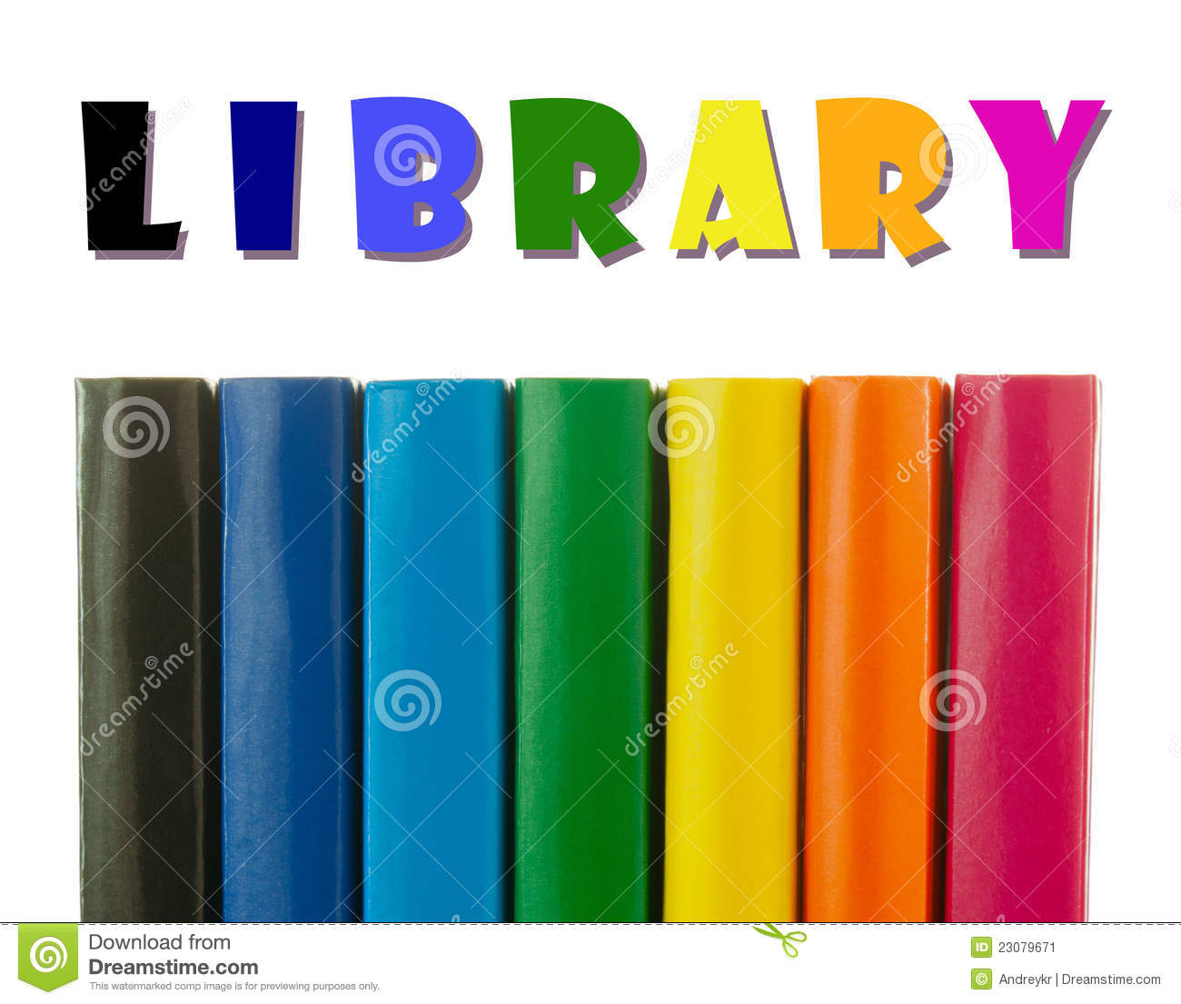 Book Spine Clipart Row Of Colorful Books  Spines