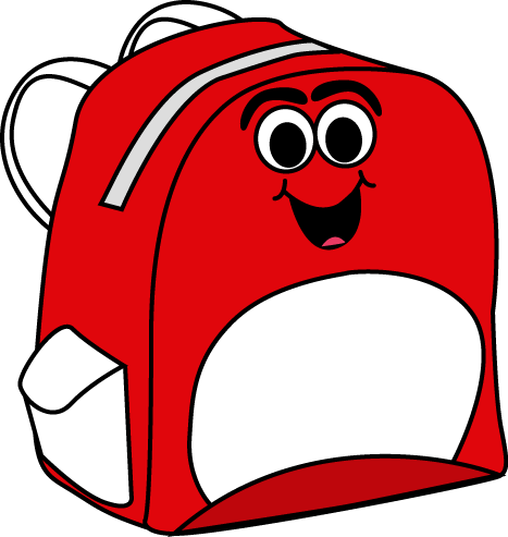 Cartoon Backpack Clip Art Image   School Backpack With A Happy Cartoon    