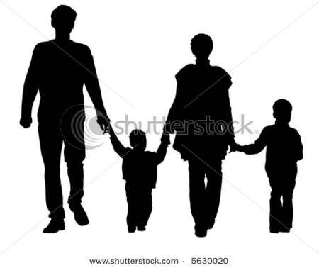 Clipart Family Vector Family Four Vector Clip Art Illustration Picture