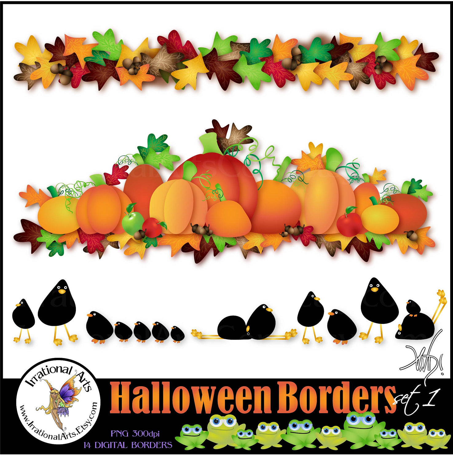 Fall Clip Art Border Png Files Clipart Borders