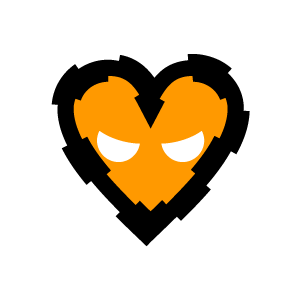 Graphic Design Of Heart Clipart   Orange Heart Of Knight With White    