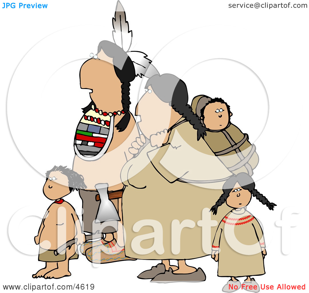 Indian Family Hiking Together Clipart By Djart  4619