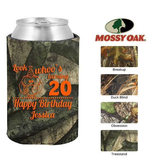 Mossy Oak Birthday Koozie  Clipart 19135  Owl   Custom Camo Birthday