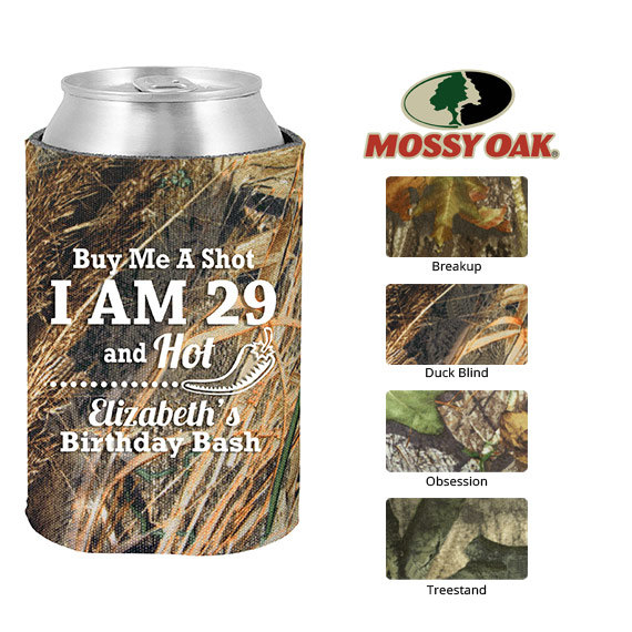Mossy Oak Birthday Koozie  Clipart 19149  Buy Me A Shot   Custom Camo