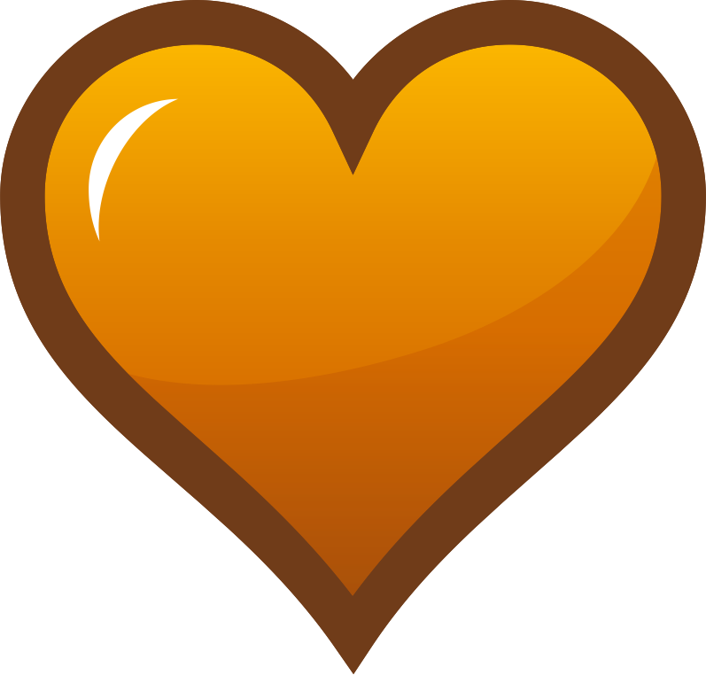Orange Heart Icon By Pianobrad   A Heart Icon Useful For Sites In