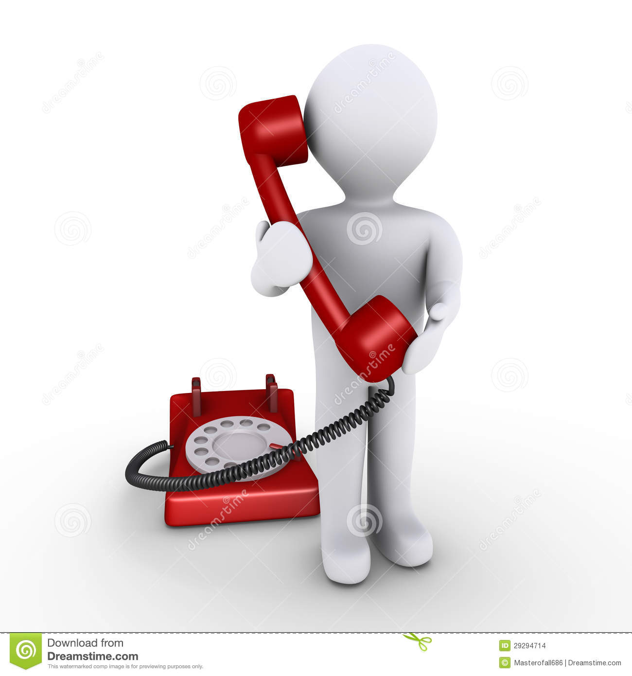 Person Is Holding Telephone Receiver Stock Images   Image  29294714
