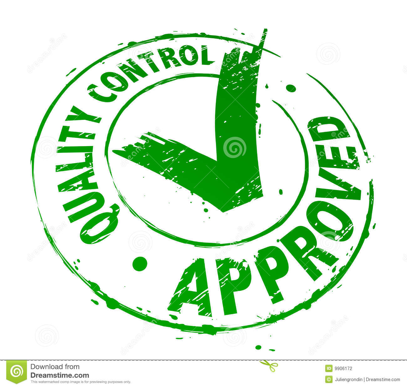 Quality Control Approved Clipart Illustration