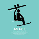 Ski Lift Gondel Schnee Berge Vector Illustration Stock Vektorgrafik