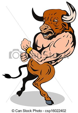 Stock Illustration Of Minotaur Running   Illustration Of Minotaur Bull