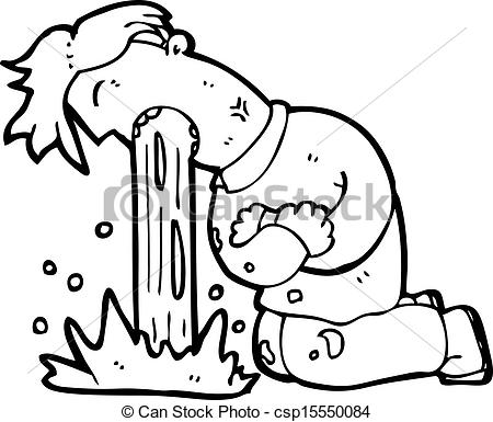 Vector Of Cartoon Man Being Sick Csp15550084   Search Clip Art    