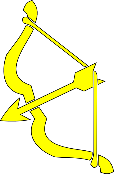 Yellow Bow N Arrow Clip Art At Clker Com   Vector Clip Art Online