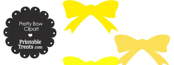 Yellow Pretty Bow Clipart