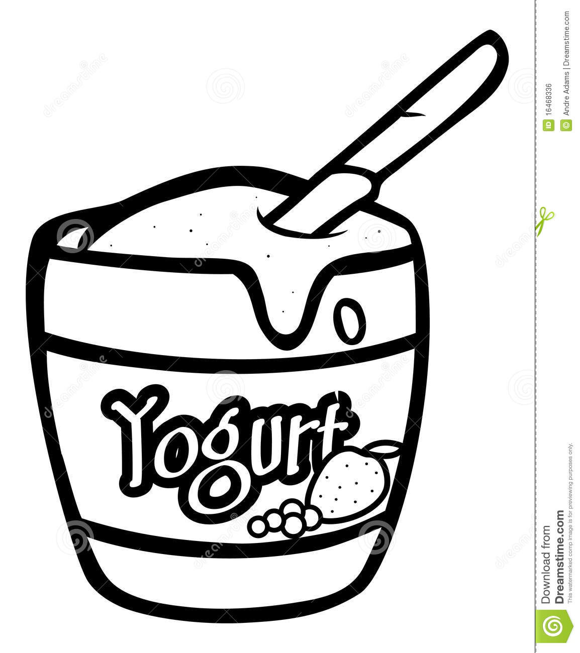 Yogurt Clipart Black And White Yogurt Clipart Yogurt Outline 16468336
