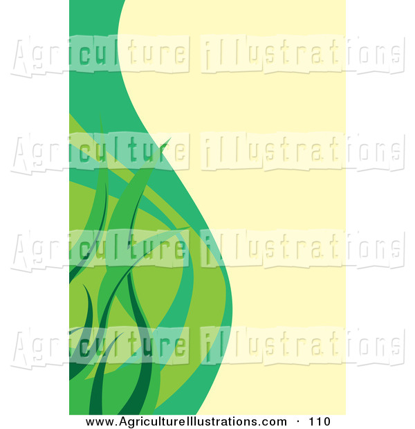 Agriculture Clipart Of A Beige And Green Grassy Blending Wave