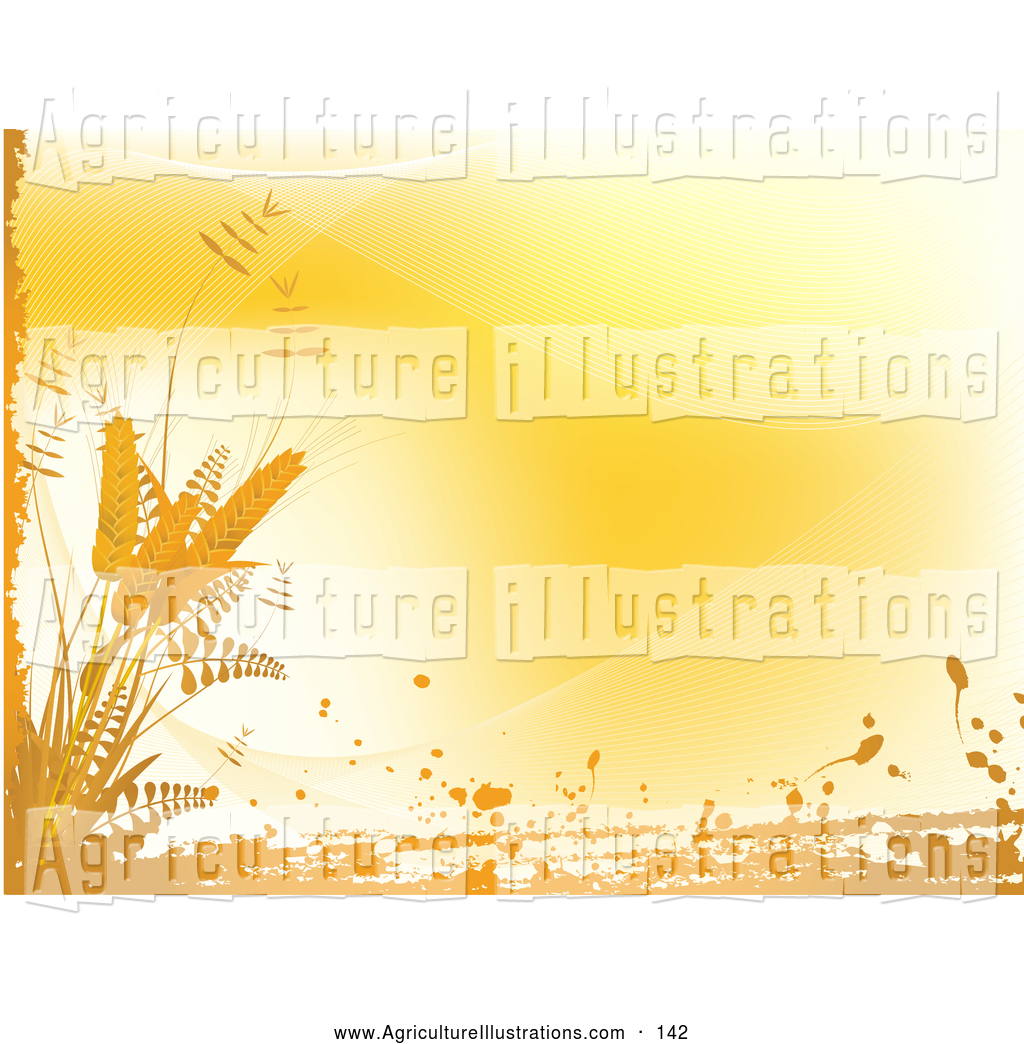 Agriculture Clipart Of A Pretty Orange Background Bordered By Grunge