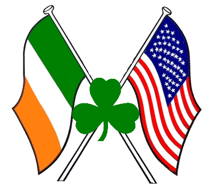 American Flag And Irish Shamrock Image