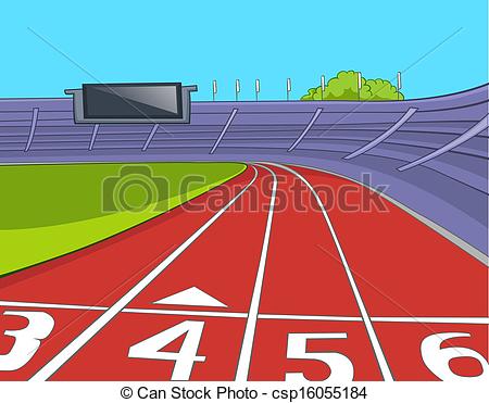American Football Stadium  Cartoon Background  Vector Illustration Eps