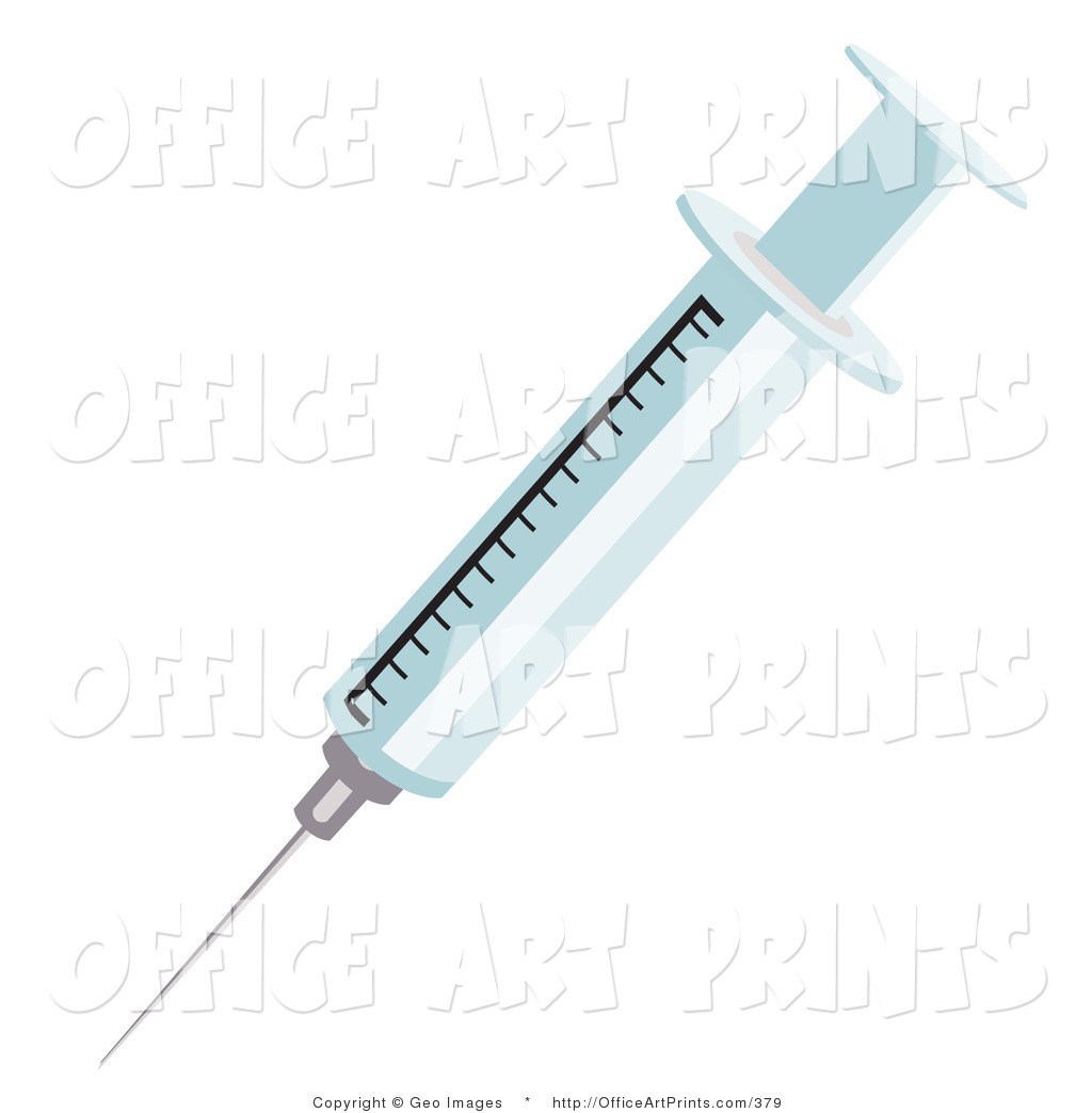 Art Print Of A Syringe And Needle On White By Geo Images 379 Jpg