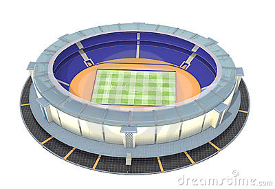 Athletic And Football Stadium Top View