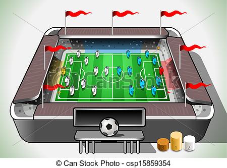Clipart Vector Of Info Graphic Stadium With Player Placeholder