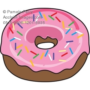 Donut Clip Art Pink Frosted Donut With Sprinkles 0515 0906 1201 5935    