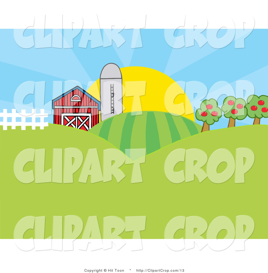 Farm Crops Clipart Vector Clip Art Of A Sunrise