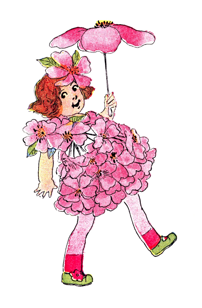 Free Vintage Clip Art   Flower Fairies For Spring   The Graphics Fairy
