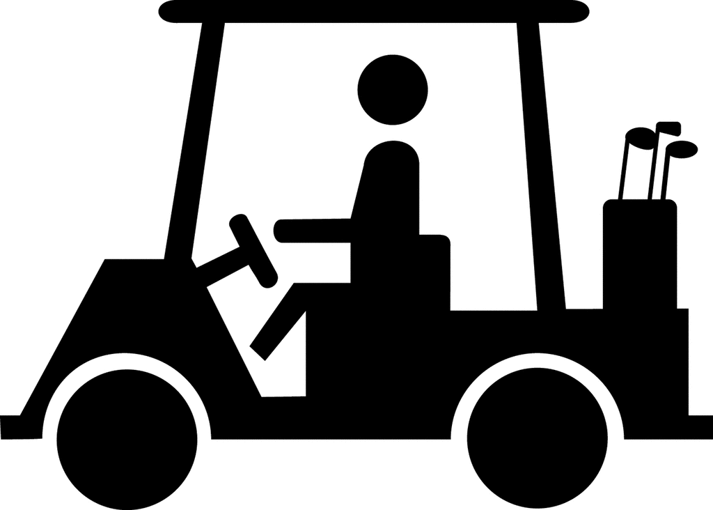 Golf Cart Crossing Silhouette   Clipart Etc