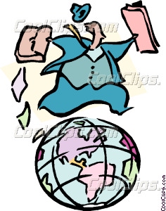 International Business Travel Vector Clip Art