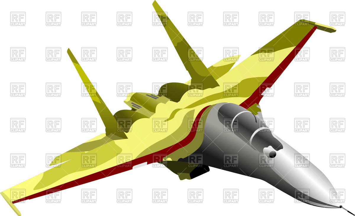 Modern Combat Aircraft   Top View Of Fighter 55556 Download Royalty