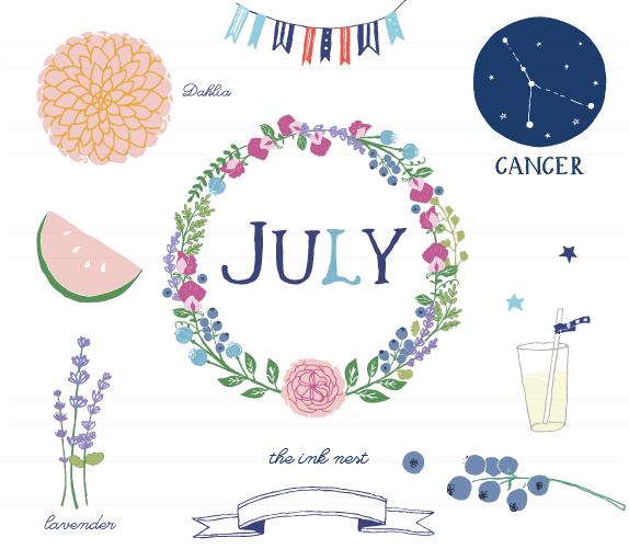 Month Of July Clipart July