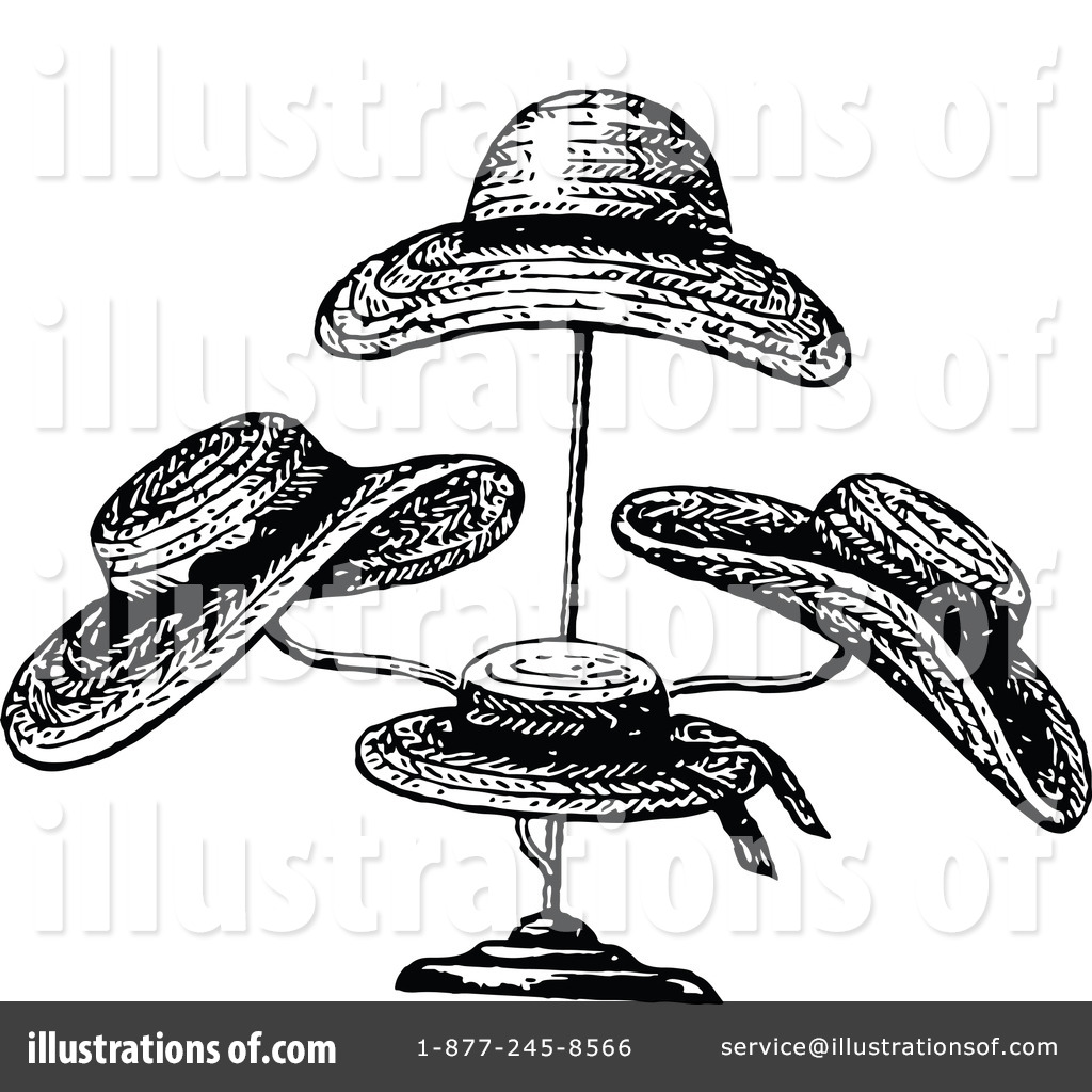 Royalty Free  Rf  Hat Clipart Illustration By Prawny Vintage   Stock