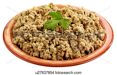 Stock Photo   Bowl Of Chopped Liver Cut Out  Fotosearch   Search Stock    
