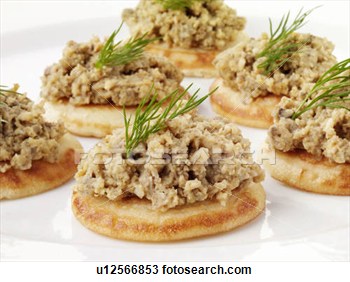 Stock Photo Of Kosher Chopped Liver On Blinis U12566853   Search Stock    