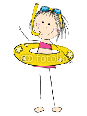 Swimming Girl Stock Image And Royalty Free Vector Files On Fotolia    