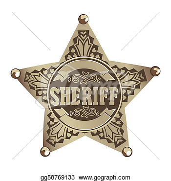 Vector Sheriff Star On White Background  Clipart Drawing Gg58769133