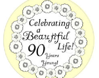 90th Birthday Stickers  Set Of 20 S Tickers  Personalized Milestone