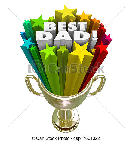 Best Dad Words And Stars In Trophy Awarded To The Top Father