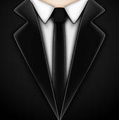 Black Tuxedo With Tie   Clipart Graphic